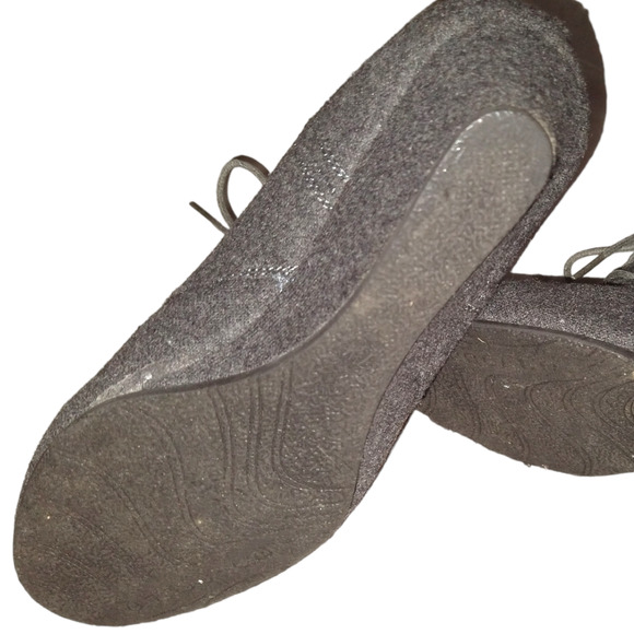 Marbella Gray Wedge Ankle Boots Size 7.5 Brooke Booties Lace up - Picture 5 of 6